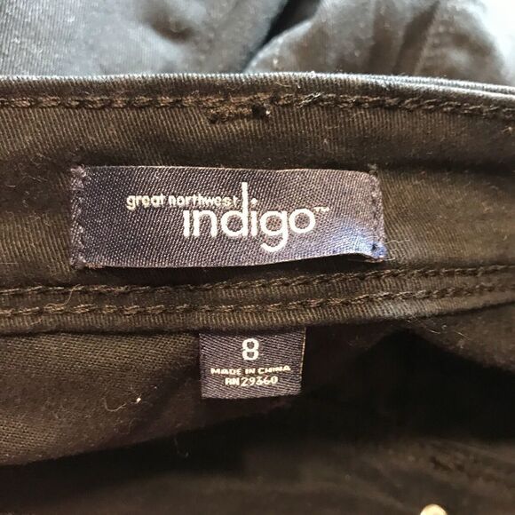 Great Northwest Women's Capri Jeans Pants Size 8 Black - Picture 8 of 8